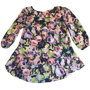 Soprano Sheer Floral Top Small